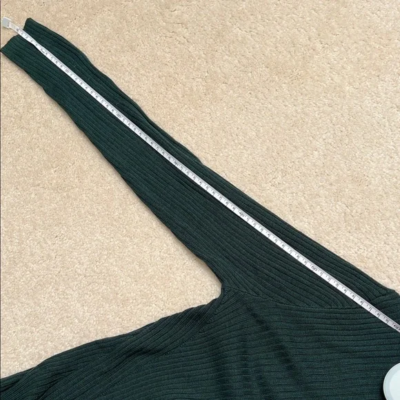 Dark Green Ribbed Sweater - Picture 5 of 5